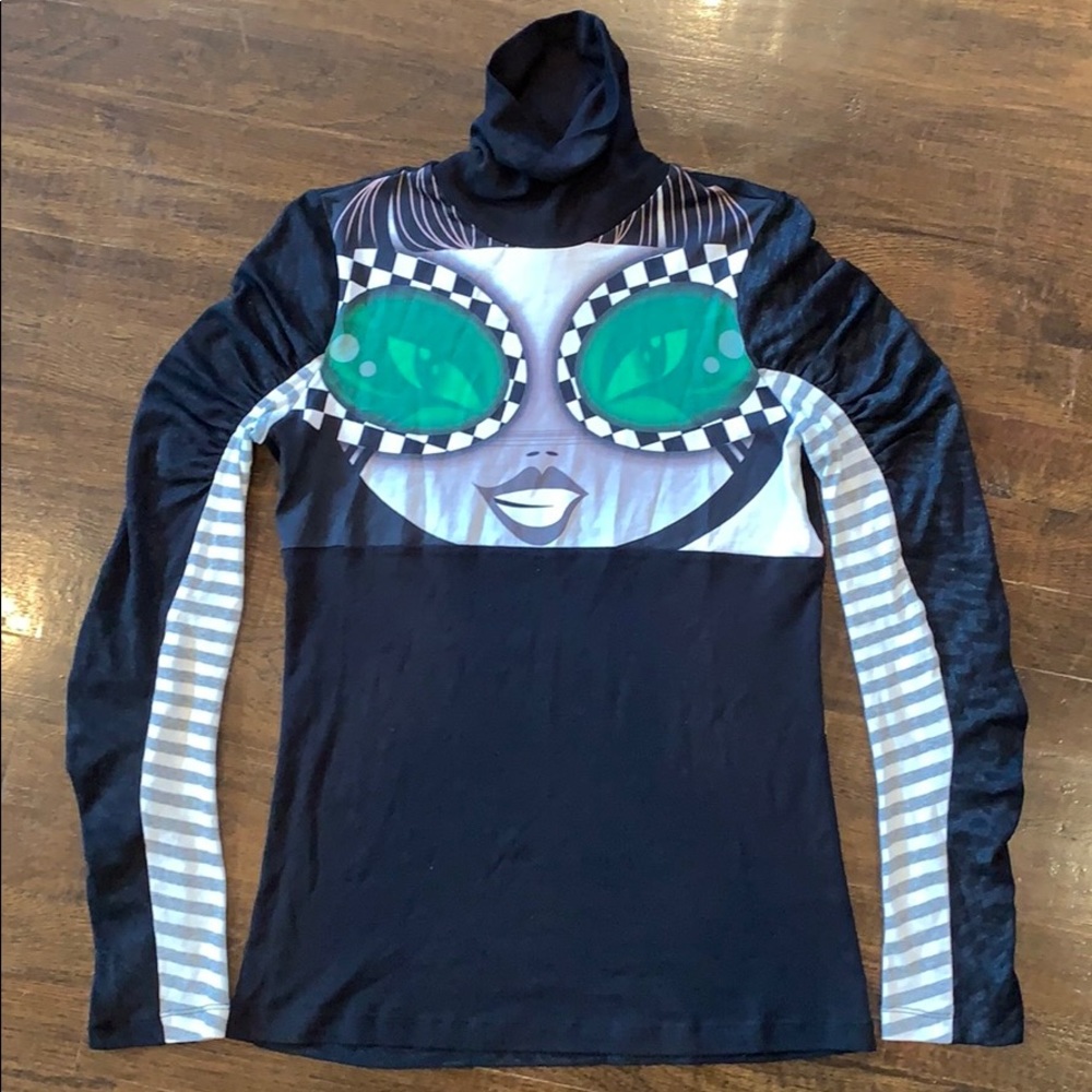 NWOT Custo Barcelona LS Turtleneck Pop Art Shirt